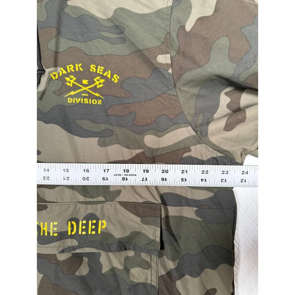 Dark Seas Division Defenders of the Deep Camo Anorak Windbreaker Mens Medium - Picture 6 of 8